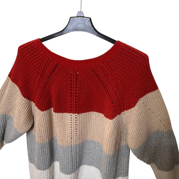 Lucky Brand Multicolor Striped Cowl Sweater 2X - Picture 13 of 15